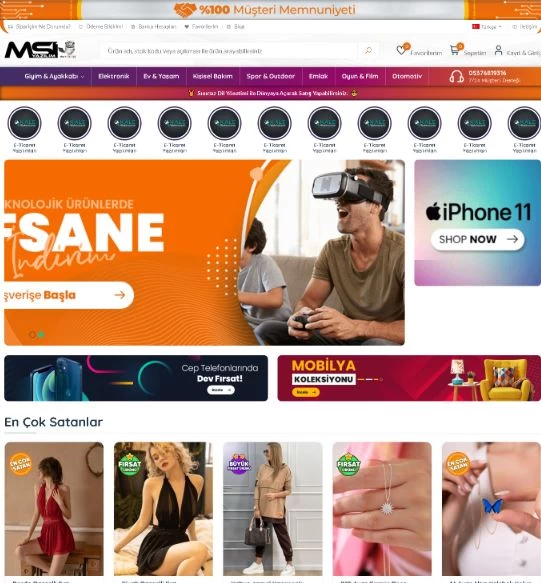 E- Ticaret Sistemleri 50 Adet ve Demolar